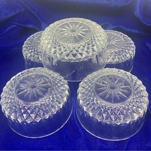 Arcoroc Glass Dessert Dishes Made in France circa 40-50’s 4” Across and 2” Deep